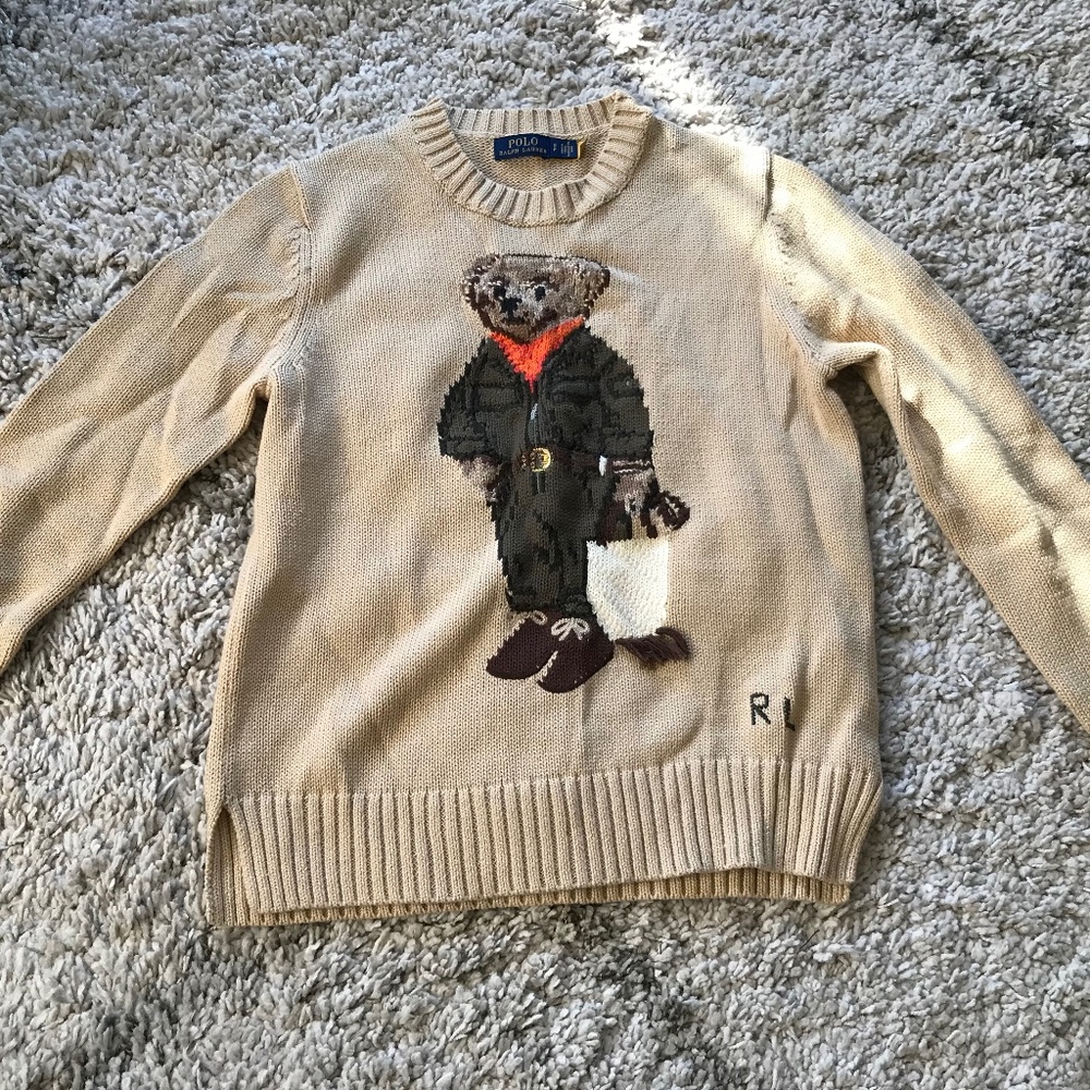 Ralph Lauren bear sweater woman small